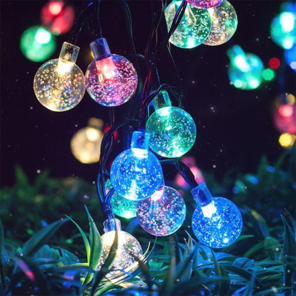 Mitening Solar Fairy Lights Utendørs, 12M 100 LED Fairy Lights Utendørs Vanntett
