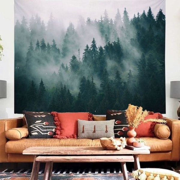 Tapestry Forest Green, Dimmig Väggduk Forest för Sovrum, Tapestries