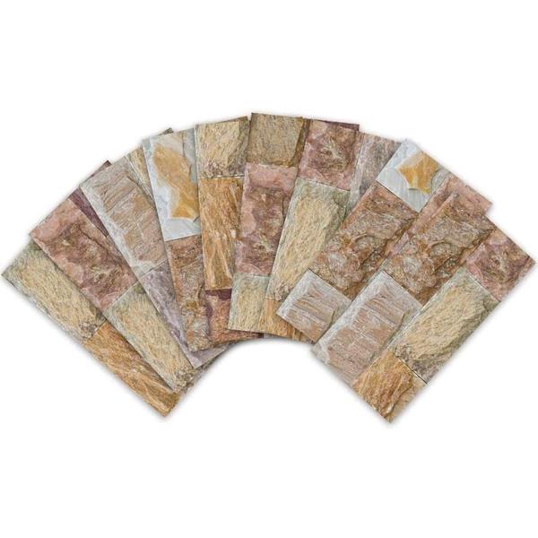 Självhäftande kakelväggsdekal Vattentät 3D Cement Kakel PVC-dekal f