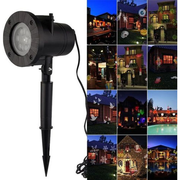 LED-projektionslampe, LED-projektorlampe med 12 effekter