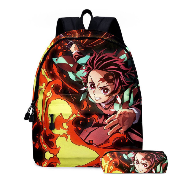 Peruskoulun oppilaan koululaukku Anime Opiskelijan koululaukku naisten reppu - D4 lentolaukku - Nezuko Style NO LOGO - 16 tuuman laukku