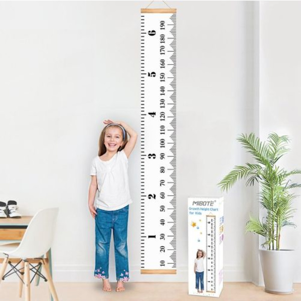 Barnvägg ull, baby vägg ull hängande linjal, baby tillväxtdiagram,