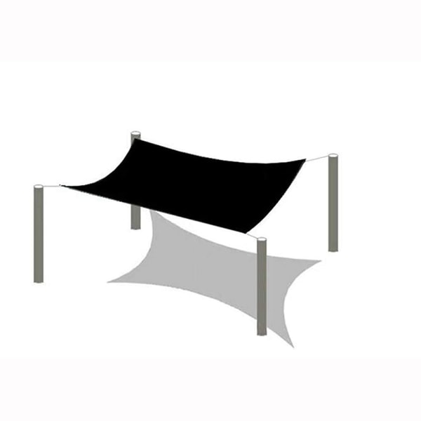Havehaveskygge net UV-resistent skyggenet med øjer 3x4m