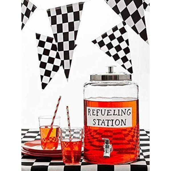Rutiga flaggfestartiklar Banner Racing Rutiga flaggbanner 48 stycken