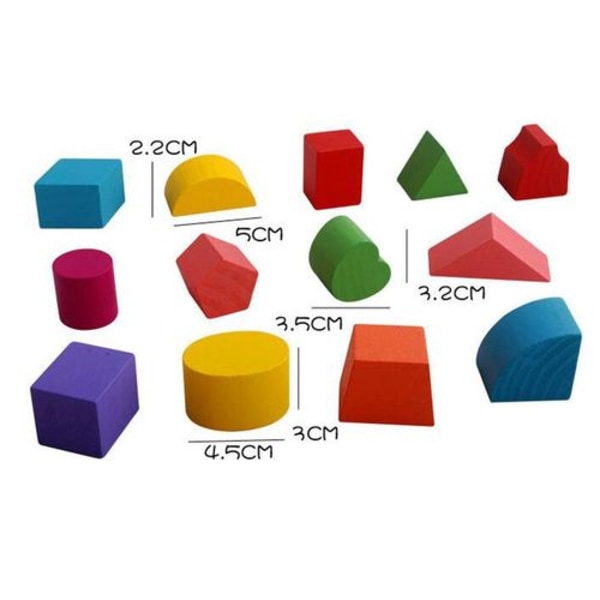 Wooden Cube Legetøj Cube Puslespil Plug-in Box til Baby & Toddler;