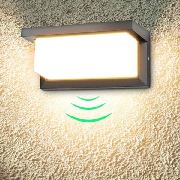18W utendørs LED-vegglampe Moderne vanntett utendørs vegglampe 3000K