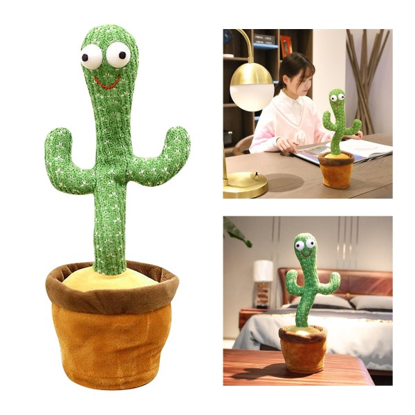 Dansande kaktus plysch gungande leksak sång och dans utbildning