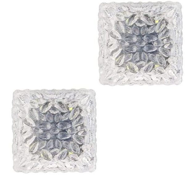 4 st LED solcellsmarkbelysning utomhus isbitljus, kallt vitt ljus