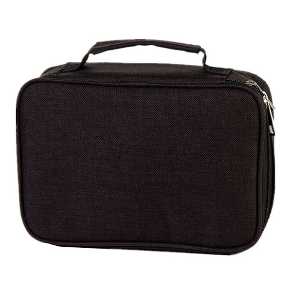 Stationær Organizer Pen Bag Blyant Etui Kontor Sort