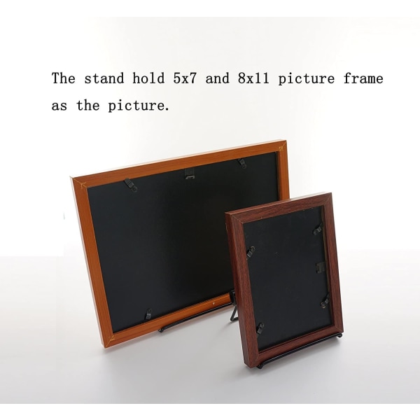 2-pack justerbart staffli i järn, hopfällbart stativ för surfplatta, displayramar, foton, recept, iPad, konstsamling, svart