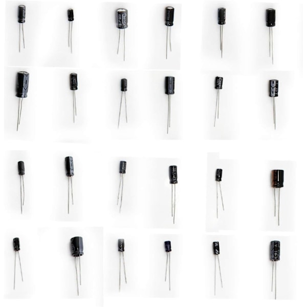 500 stk. aluminium-kit-omfang elektrolytisk kondensator-assorteringsboks indeholder
