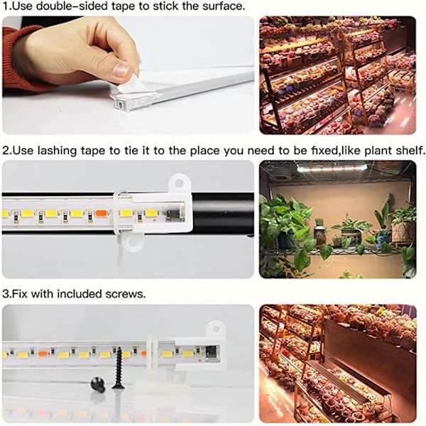 60W LED plantelys fullspektrum sollys innendørs plantevekstlampe