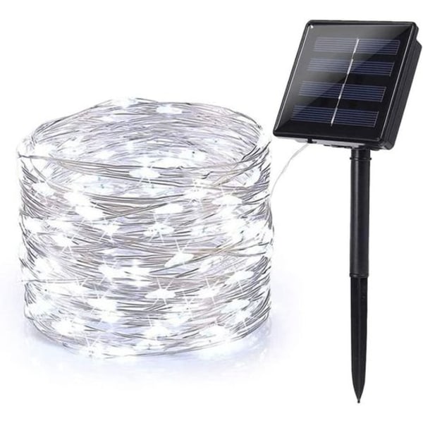 Solar Christmas fairy lights outdoor, BrizLabs 24M 240 LED vit