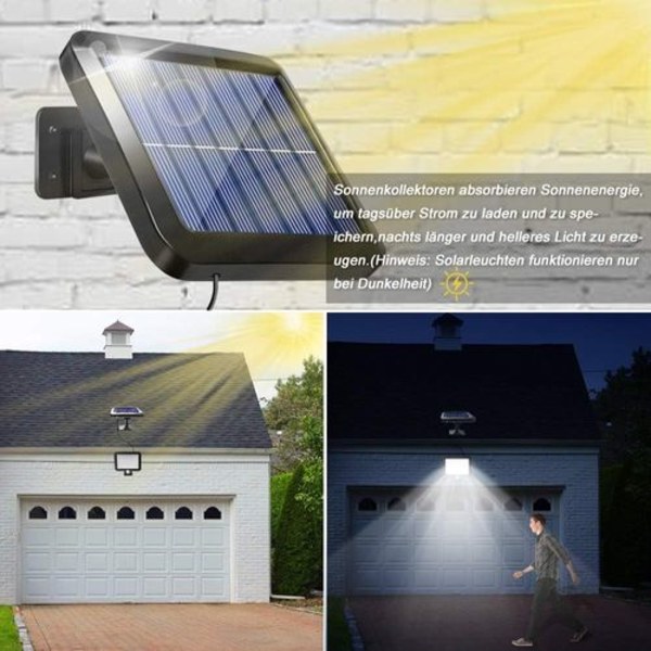 Solcellelamper til udendørs brug, 56 LED solcellelamper 120° superlysende solcellelamper