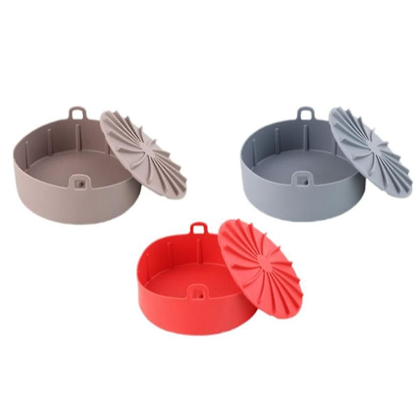 Air Fryer Silikon Bakeware Air Fryer Pot Air Fryer Pan Silikon Kokepanne Hot Pot Kokeverktøy Kaffe Farge