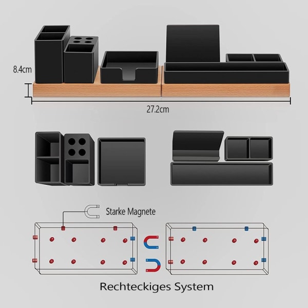 ECO Desk Organizer, Pöytä, Toimisto, Kosmetiikka Organizer, Matkapuhelin ja Tabletti