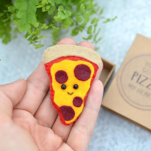 1 bit mini PIZZOR gynnar kreativ söt pizza vänskapspresent