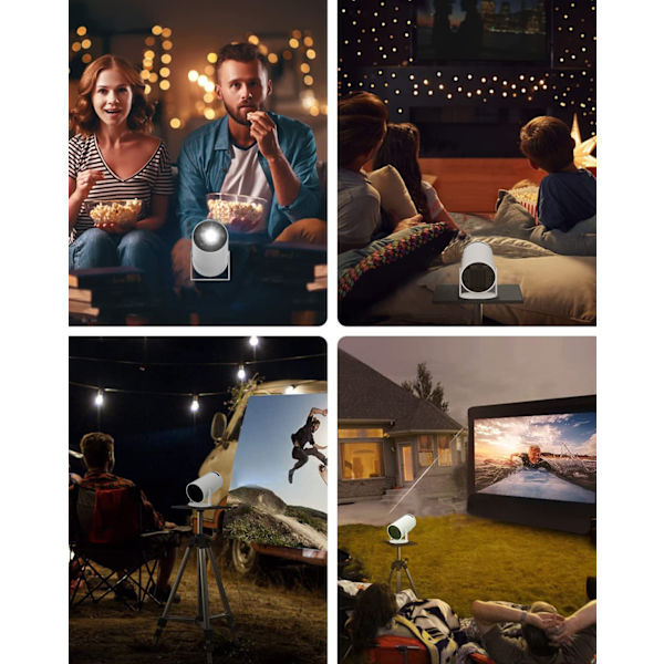 4k HD Projektor HY300 Android 11 Bærbar Utendørs Hjemmekino Projektor Dual Wifi6 200 Bt5.0 1080p 1280*720p