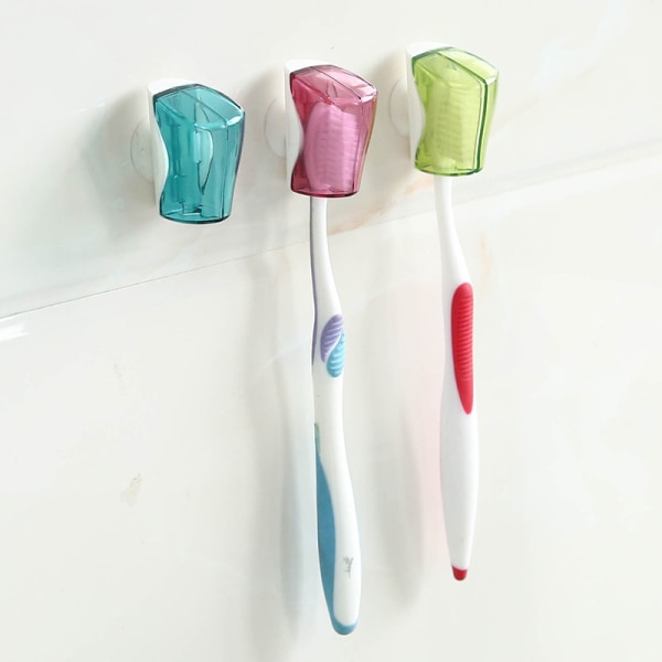 3 stykker bærbart tandbørsteetui, rejsetandbørstehovedbetræk