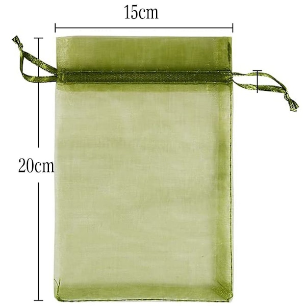 G2PLUS Organzapåsar för festgåvor, 10 cm x 15 cm, 100-pack