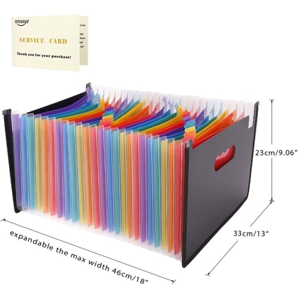 A4-dokumentmapp 24 fack expanderbar mapp stor utrymme expanderbar mapp