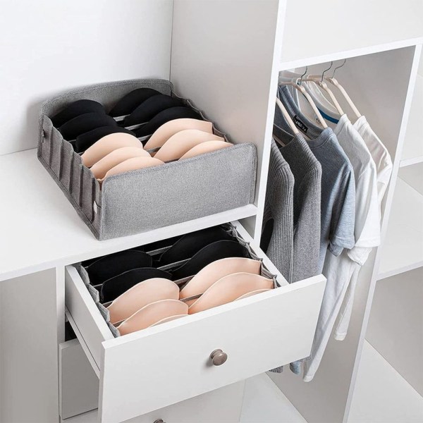 Pakke med 2 undertøj arrangør undertøj opbevaringsboks bh stof sokker