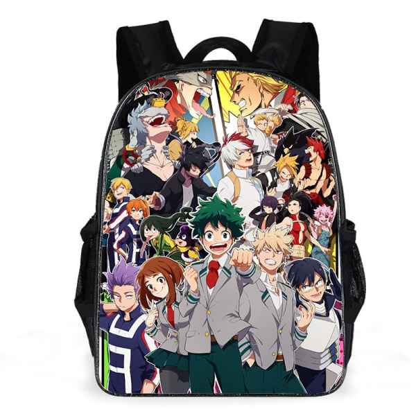 My Hero Academia -oppilaskoululaukku, My Hero Academia -ala- ja yläasteen koululaukku, miesten ja naisten lasten reppu - D6 My Hero Academia 05