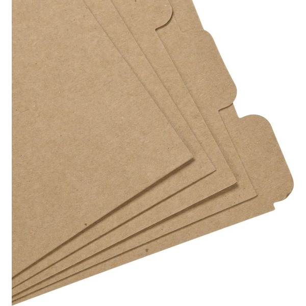 3-pack Kraft Etikettpapper A5 Storlek Notebook Index Insert Plan
