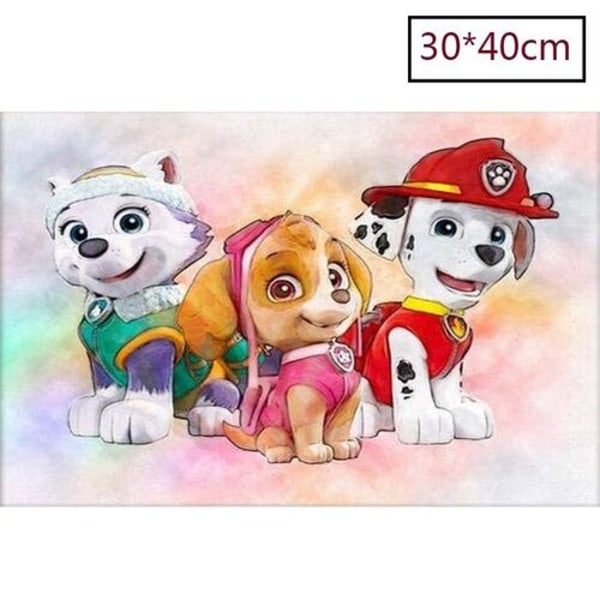 DIY Paw Dog Patrol 5D Diamond Painting Kits, Full Drill Crystal Rhinestone