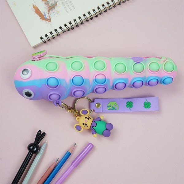 2 st Pop Pencil Case Pencil Case för flickor Fidget Toys