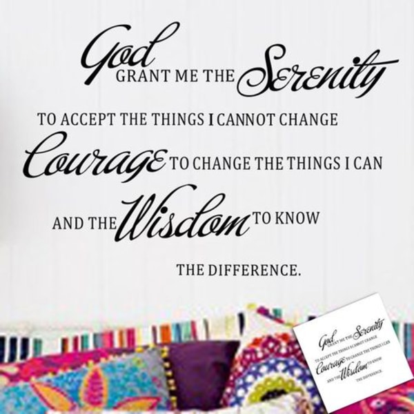 Grant ME The Serenity Prayer Bible Art Quote Vinyl Wall Sticker Decal Decor