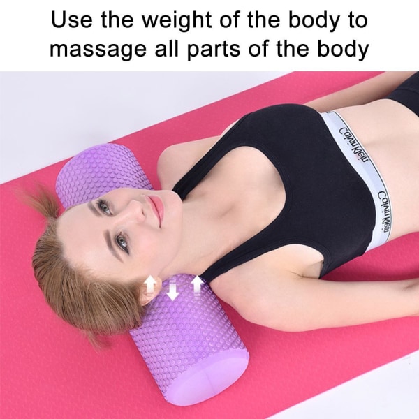 Pilates-rulle, den multifunksjonelle skumrullen er ideell for lilla
