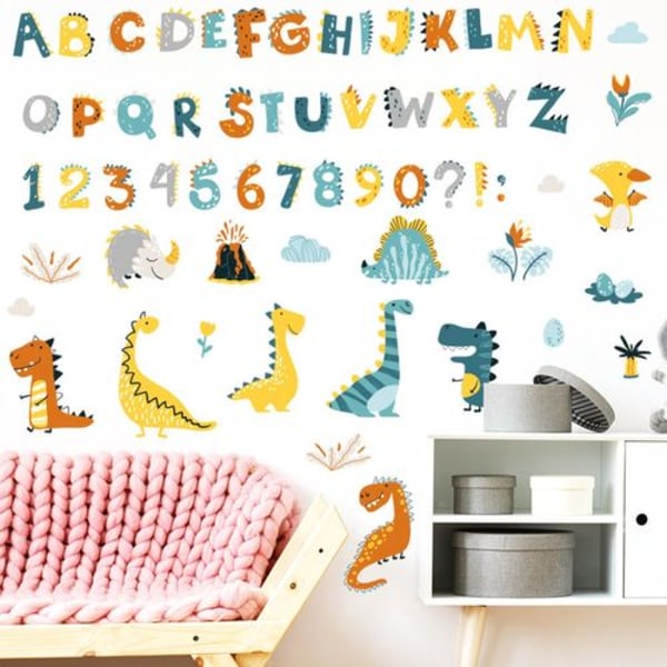 ABC Stickers, Alphabet Stickers - Animal Dinosaur Alphabet Wall Stickers - Class