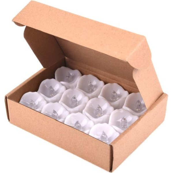 LED-lys, sett med 24, flammefri LED-lys/teljus, LED-teljus,