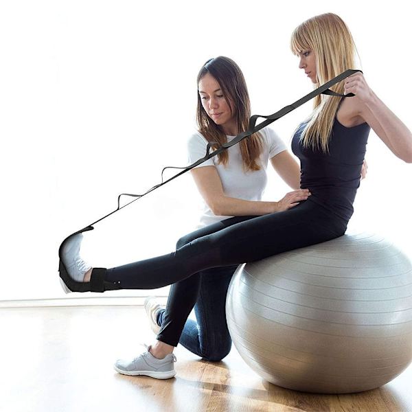Yogastrekningsstropp Smertefri benbånd, Yogastrekningsstropp blå