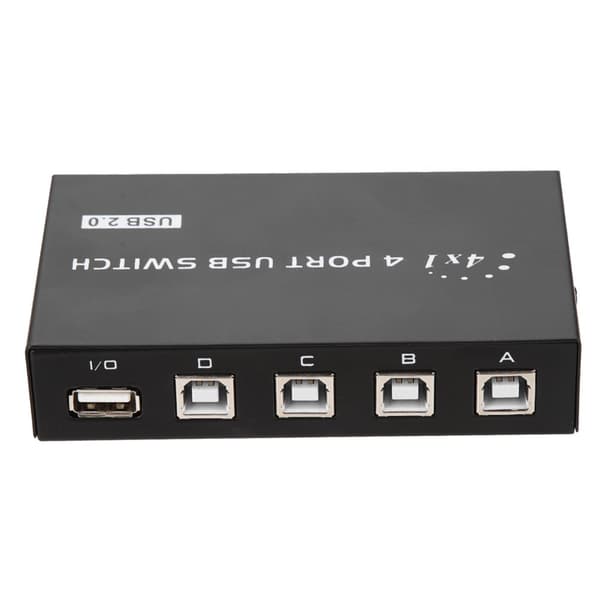 USB 2.0 Manual Sharing Switch for PC Printer Scanner (4 Ports)