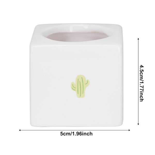 Mini moderna suckulenta växtkrukor små keramiska behållare, trädgård blomkrukor (kvadrat)