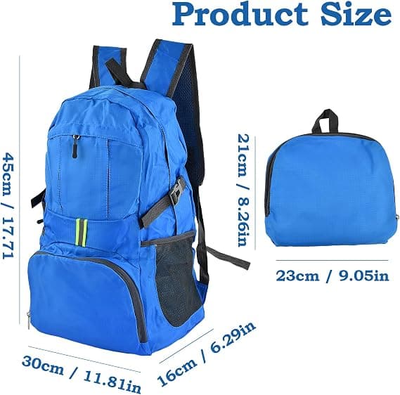 35L Ultralight Foldable Backpack, Waterproof Hiking Backpack, Travel Backpack, Cycling Backpack, For Women & Men, Orange