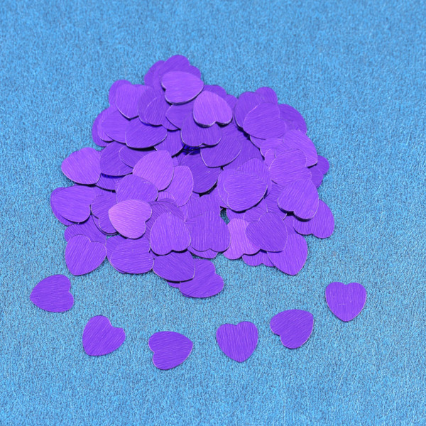 Wedding Table Sprinkles Love Heart Shape Confetti Sparkling Party Decorations(Purple)