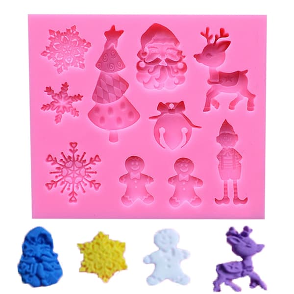 Jul Silikone Bageform DIY Flere Dekorative Kage Fondant Chokoladeform (#9)