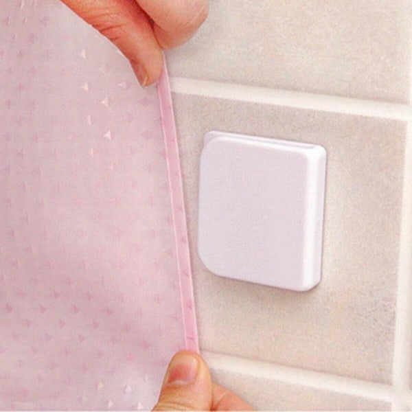 6Pcs Shower Splash Clips Self Adhesive Shower Curtain Clips Windproof Shower Splash Guard Curtain Clip