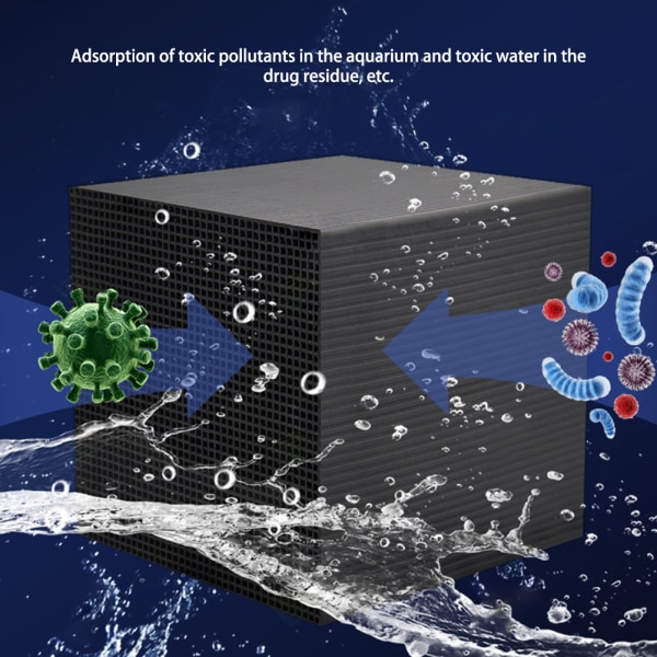 Aktivt kolfilter Honeycomb Filter Cube Vattenrening för tankakvarium
