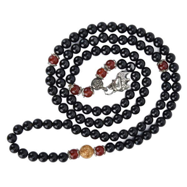 Pärlarmband Lycka Naturlig Obsidian Armband för Kvinnor Män Hälsa Rikedomen Pengar Feng Shui Smycken