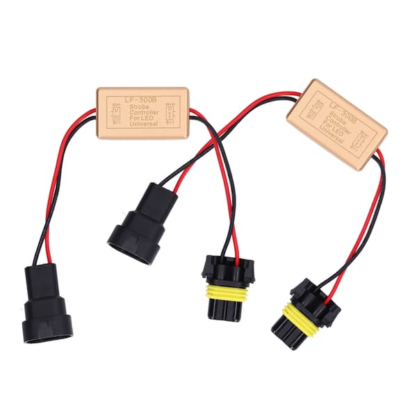 2PCS 50W LED Strobe Controller Kontinuerlig Strobe ABS Dimljus Strobe Modul Blixt Strobe Controller för LED-strålkastare