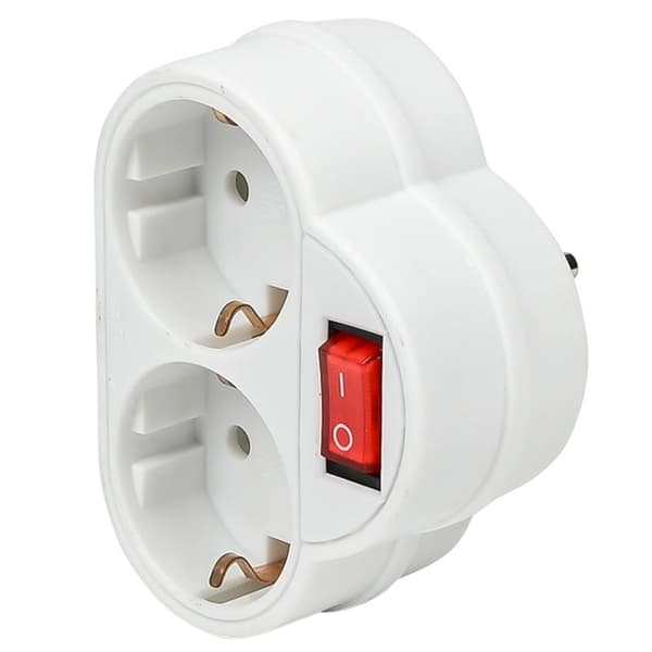 Dobbeltstikdåse med afbryder - 3500 W