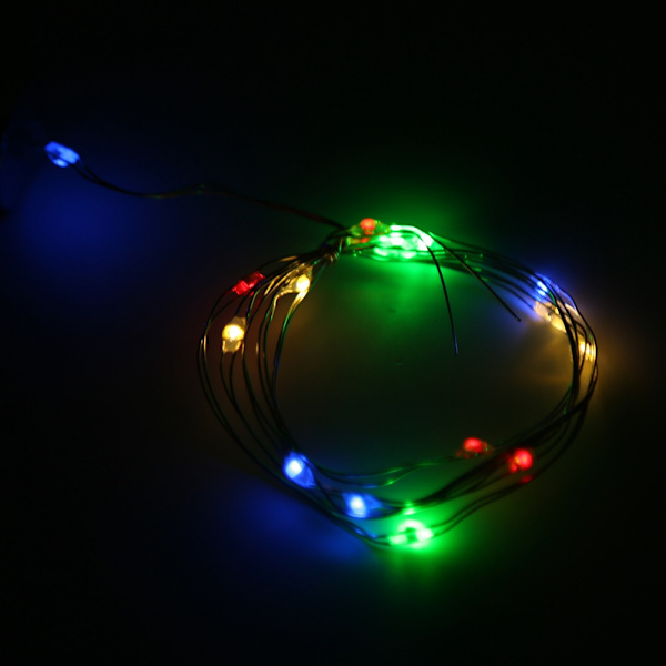 2m LED Koppartråd Vacker DIY Ljusslinga Hem Utomhus Trädgård Gård Bröllopsdekor Färgglad