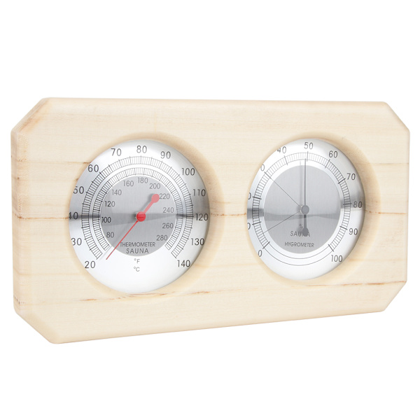 Bärbar 2-i-1 trätermohygrometertermometerhygrometer ångbasturumtillbehör