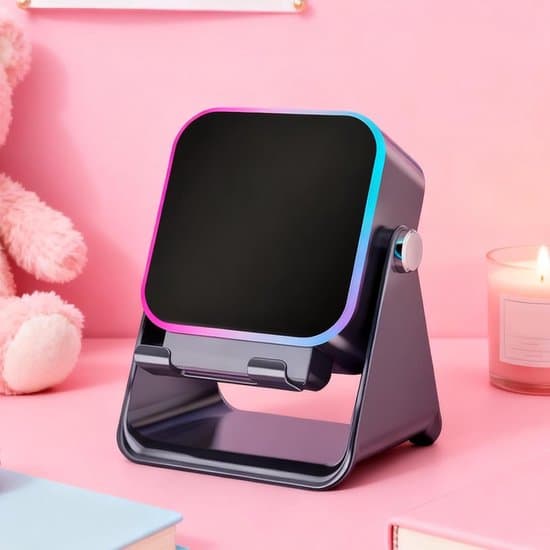 Inductive Speaker - Phone Holder - Wireless Charging - Adjustable Lighting - Black