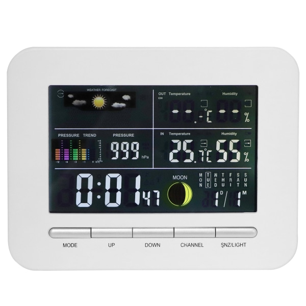 Väderklocka Digital termometer Hygrometer för inomhus utomhustemperatur EU 100‑240V