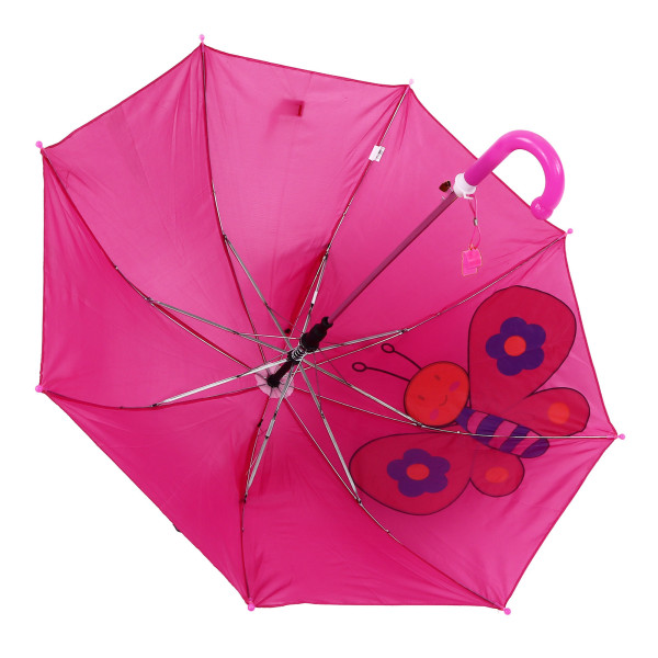 Barnparaply Härligt tecknat djur Enkelt att använda Lättvikts paraply för flickor för regn klar DayRose Red